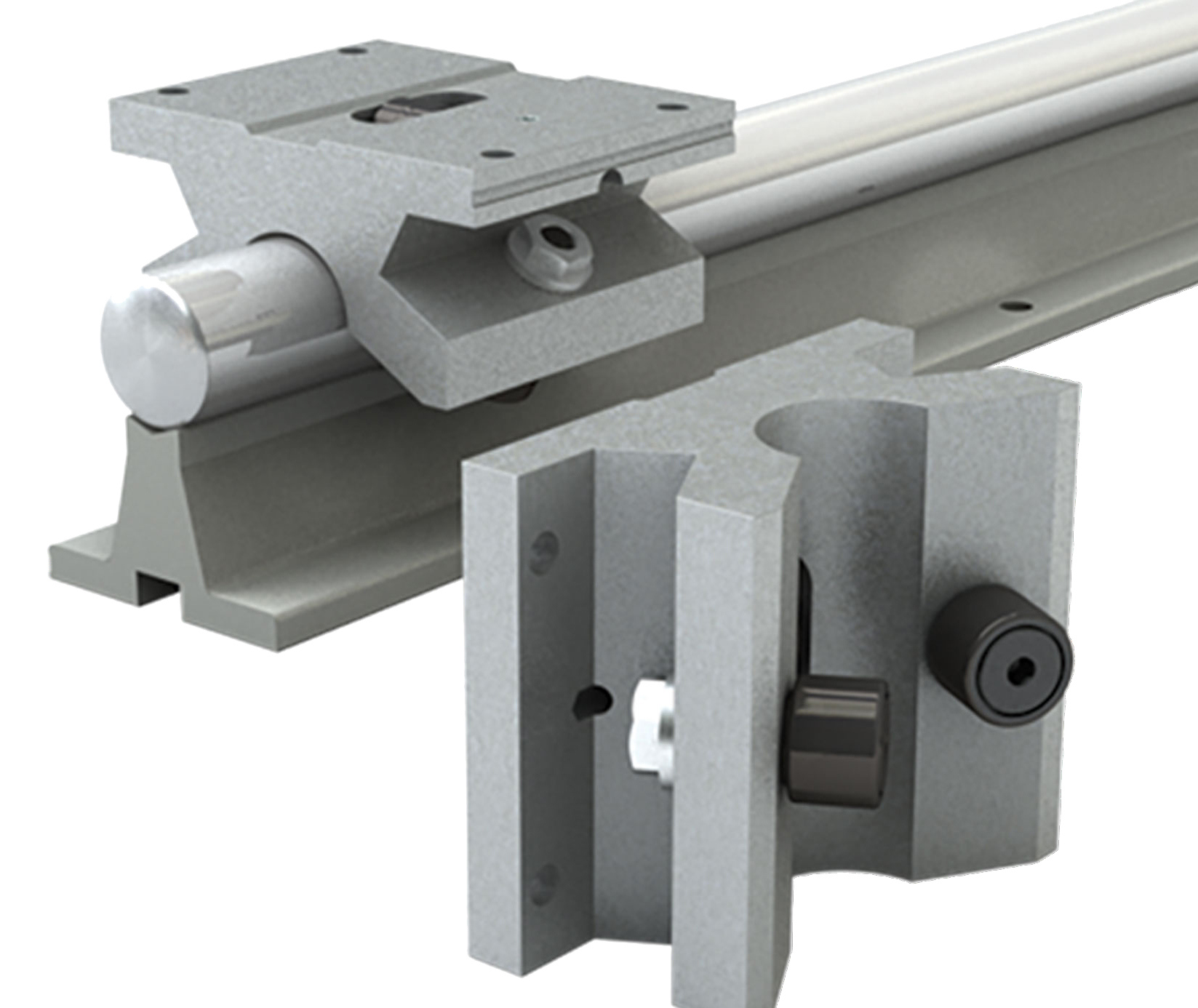 LEE Linear round rail with plain bearings is rugged linear motion option