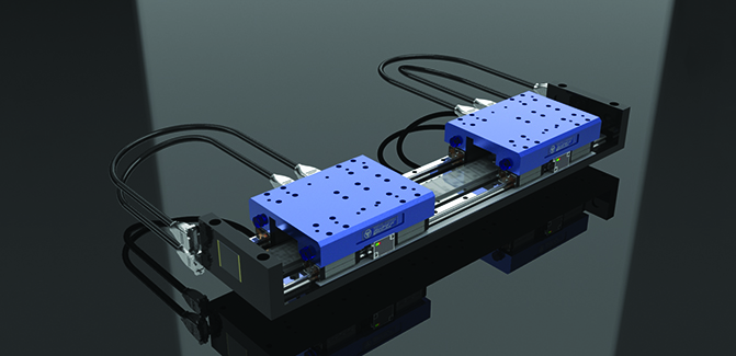 One classic analogy is that linear motors are conceptually similar to a rotary motor that someone’s cut open and flattened out. Instead of a rotating shaft for torque, load connects to a flat moving forcer for linear movement and force. Depending on size, Tecnotion UXA series linear motors (as the one here) output 120 to 846 N continuous force and 615 to 4,200 N peak force.